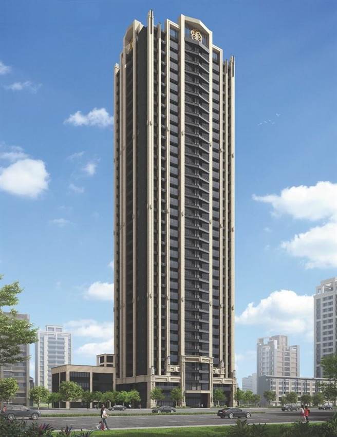 板桥区江子翠段第三崁小段危老案，今开工动土，重建预计兴建1栋地下6层、地上35层、共267户的集合住宅。图为完工模拟图。（新北市城乡局提供）