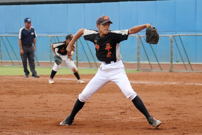 中平国小陈建宏。（学生棒联提供）