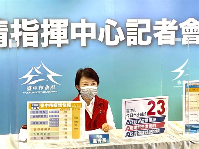 台中市長盧秀燕13日表示，中央停課指引引起社會不同討論，市府持較中立、開放的立場，將諮詢大家意見後再做決策。（盧金足攝）