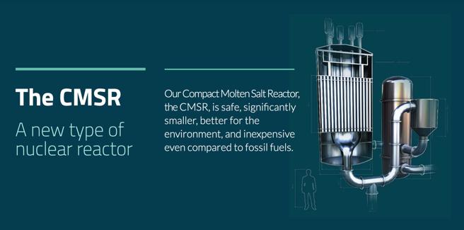 紧凑型熔盐反应炉(CMSR)是第4代反应炉之一，预计2024年开始建造。(图/Seaborg)