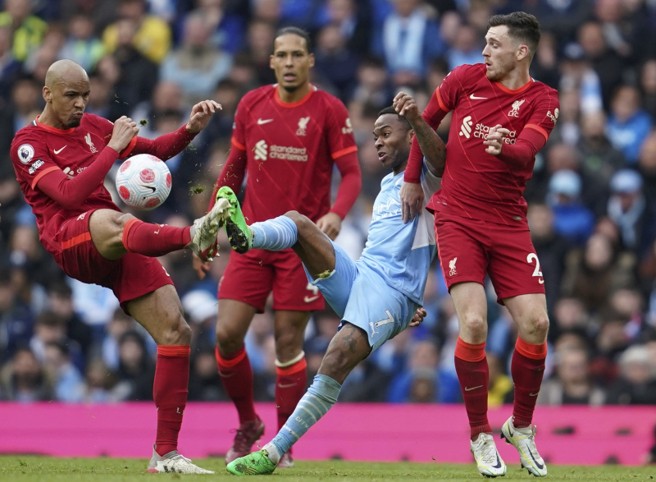 曼城、利物浦已经锁定英超本赛季的前3名。（美联社）