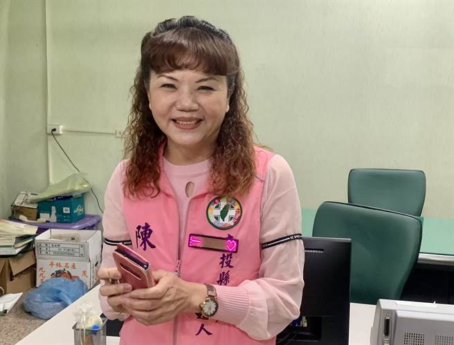 前竹山鎮民代表陳玉鈴，參選縣議員爭取民進黨內提名。（廖志晃攝）