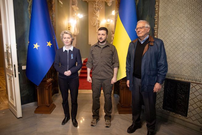 自2月24日俄羅斯入侵烏克蘭以來，歐盟以俄國違反烏克蘭主權與領土完整為由，已祭出5波制裁。(圖／路透社)