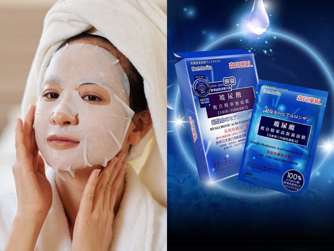 敷面膜好气色！森田药粧玻尿酸复合原液面膜，连续五年获得世界品质大赏。（图／森田药粧提供）
