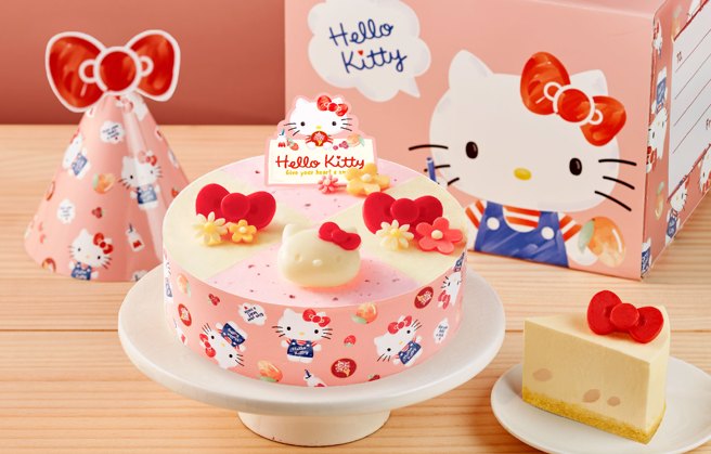 酷聖石今年推出「Hello Kitty粉嫩派對」蛋糕，萌度爆表。（圖／品牌提供）