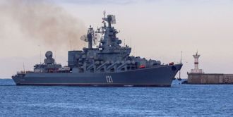 俄軍艦莫斯科號起火 美方認為船沒沉但火未滅