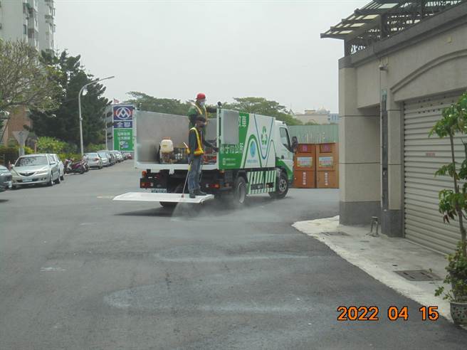 嘉义县今天新增3名确诊案例，县府紧急清消。（嘉义县政府提供／张亦惠嘉县传真）