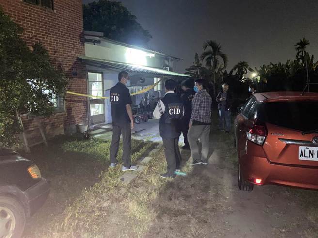 二水乡发生命案，田中分局到现场调查。（田中警分局提供／吴敏菁彰化传真）