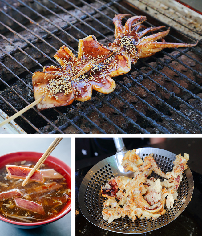 魷魚名列高雄海洋五寶之一，高蛋白、低脂肪、低熱量，可做成各類美食。 (攝影/Carter)
