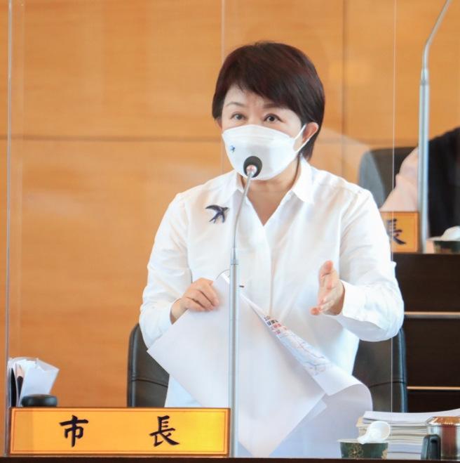 台中市長盧秀燕呼籲大家盡早完成三劑疫苗接種。 照片/台中市政府提供

