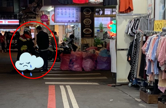 有名正妹逛兴南夜市欲丢「饮料杯」差点落入被开单陷阱，让她上网抱怨根本是变相抢钱。（翻摄自脸书外送员的奇闻怪事）