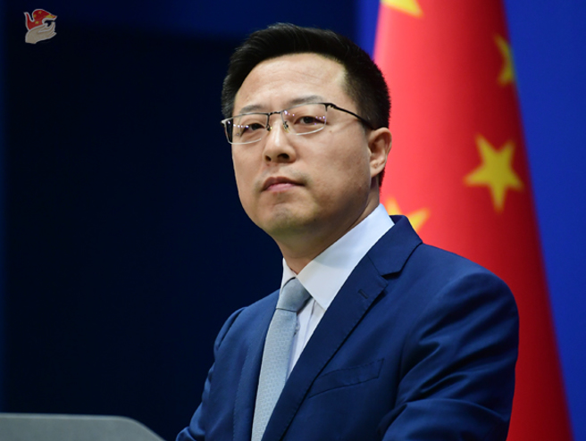 外交部發言人趙立堅強調，美國國會議員訪台明顯是違反一個中國原則和中美三個聯合公報，中國軍隊的有關行動就是對此消極行動的反制。（圖／大陸外交部）