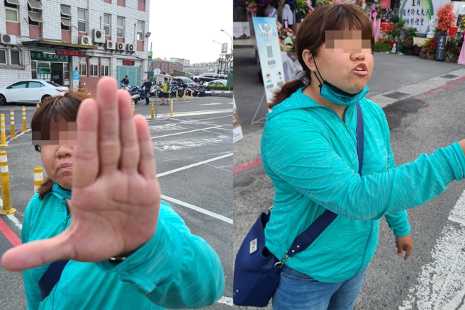 有名大妈在高雄殡仪馆向家属要钱「发死人财」，被正妹抓包竟回呛「我正在赚钱啊」。（翻摄自脸书爆料公社）