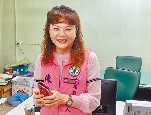 南投縣前竹山鎮民代表陳玉鈴，參選縣議員爭取民進黨內提名。（廖志晃攝）