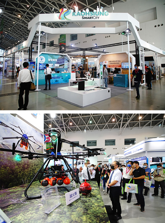「2022年智慧城市論壇暨展覽」首次來到高雄，150餘家廠商展出及25場次的專業論壇，吸引超過3萬人次參加。(攝影/曾信耀)