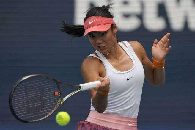 英国网球女将拉杜卡努。（美联社资料照）