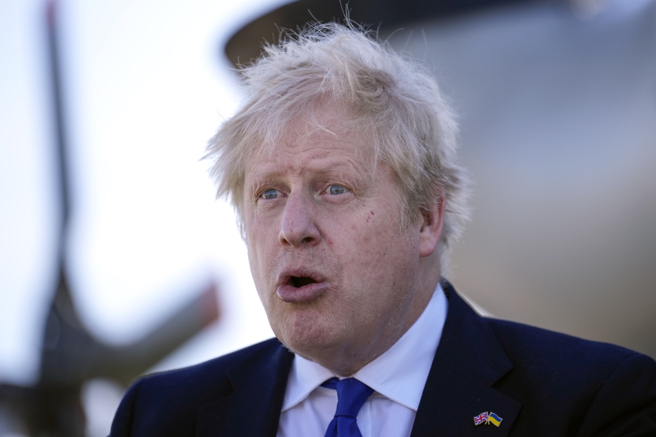 俄羅斯宣布制裁英國首相強生。（圖／美聯社）