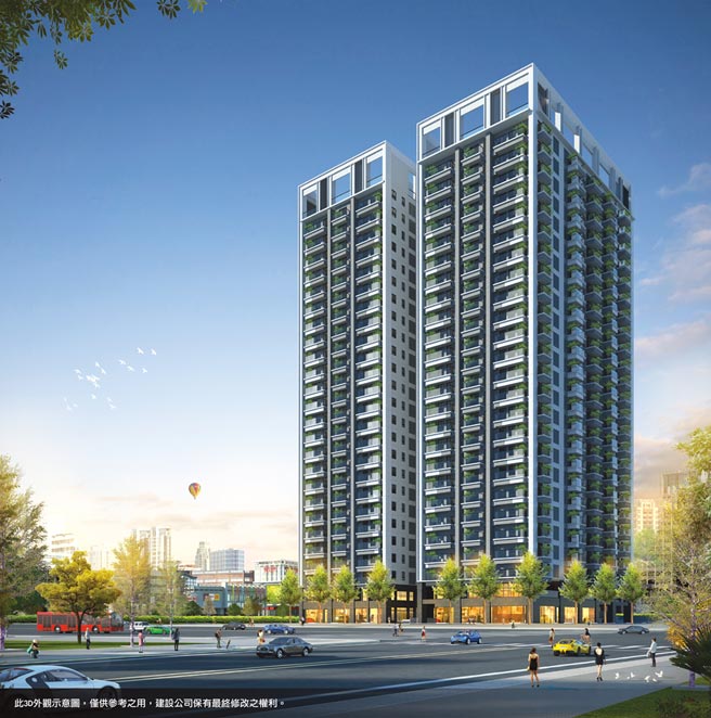 龙腾建设「鑫高铁3」，主攻二房和三房。图为3D示意图。图／龙腾提供