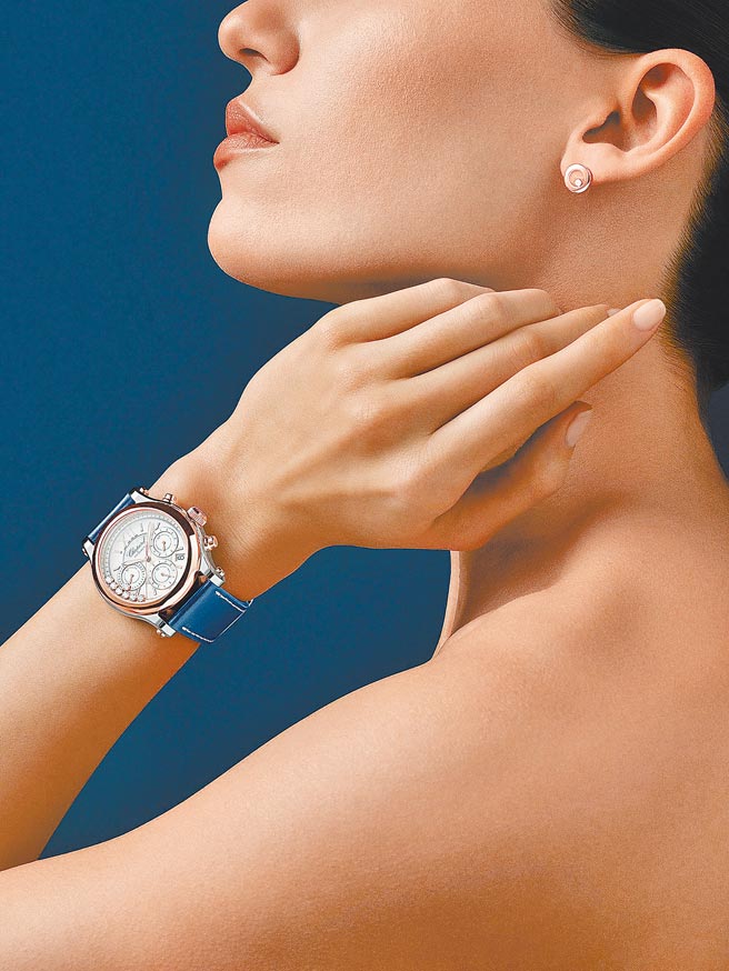 萧邦Happy Sport Chrono腕表不仅奢华，且功能再升级。（CHOPARD提供）