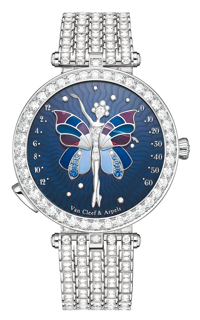 梵克雅宝Lady Arpels Ballerine Enchantee腕表，蝴蝶仙子唯美浪漫。（Van Cleef & Arpels提供）