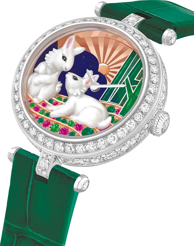 梵克雅宝Lady Duo de Lapins腕表，萌兔成双，十分可爱。（Van Cleef & Arpels提供）
