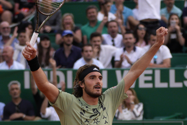 西西帕斯晋级到蒙地卡罗大师赛男单决赛。（美联社）