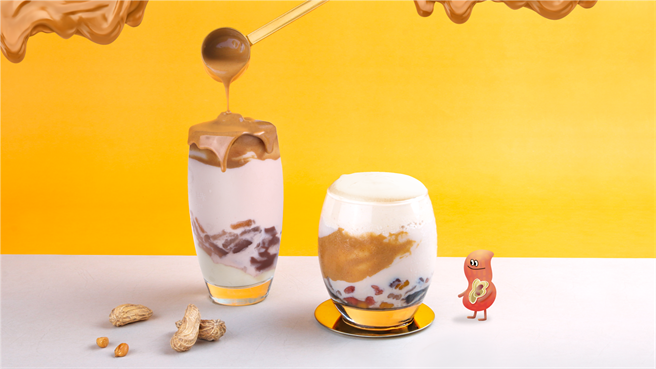 料杯杯新品散发浓郁花生香，丰富口感诱人品尝。（料杯杯提供）