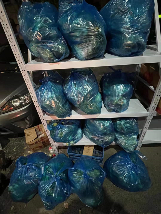 送到小区的蔬菜包。（来源/娜娜提供）