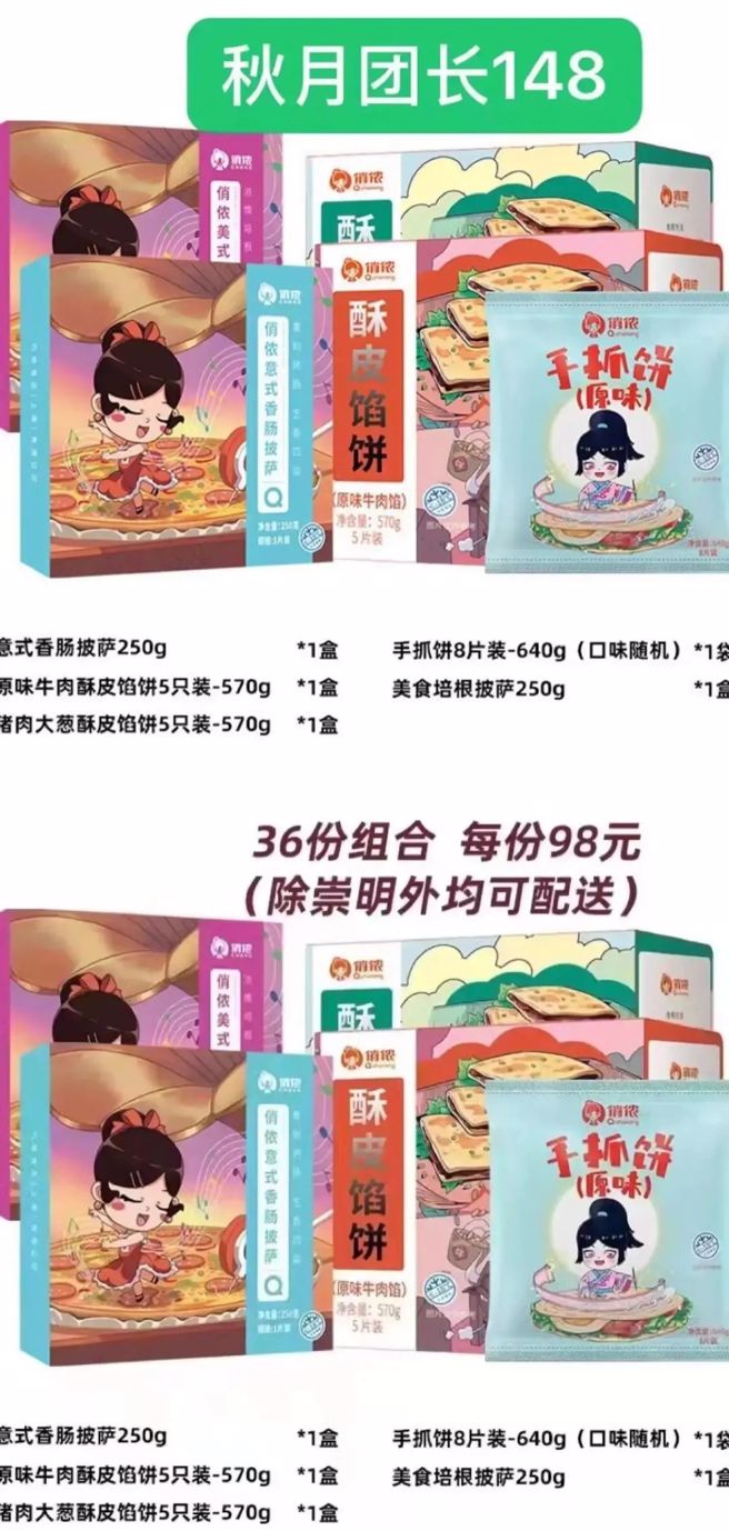 相同套餐不同團長的價格對比。（來源/李煜供圖）