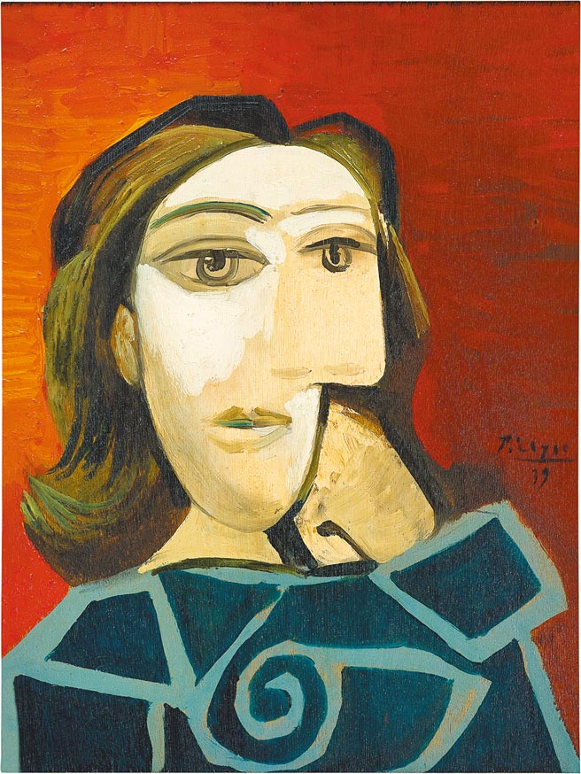 畢卡索創作於1939年的《多拉．瑪爾》。（蘇富比提供）