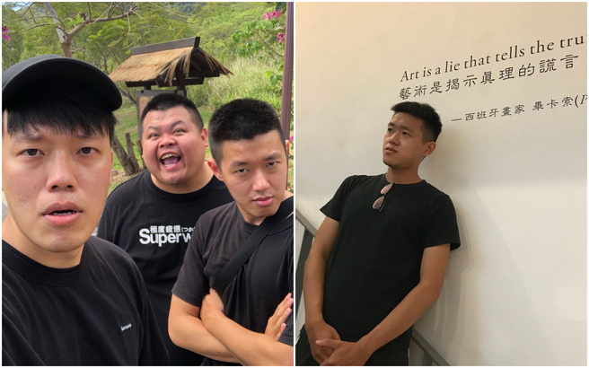 人气网红牛排(右一)曾和大蛇丸(中二)胡椒(左一)经营Youtube频道《狠爱玩》（图／狠爱玩 IG)