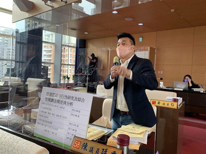 市議員陳廷秀呼籲市府，面對不實攻擊，應該站出來講清楚。(林欣儀攝)