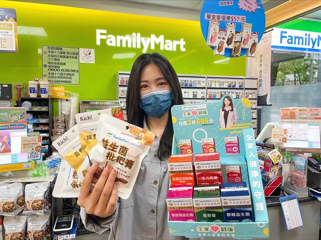 全家首推5款自有品牌保健食品及4款获Clean Label双洁净标章的机能糖果锭。（全家提供）