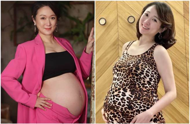 壹電視主播李美萱與老公做人成功，一舉懷上龍鳳胎。（主播 李美萱臉書）