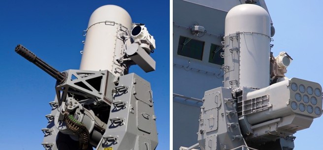 方阵炮(左)与公羊飞弹(右)。（作者提供）