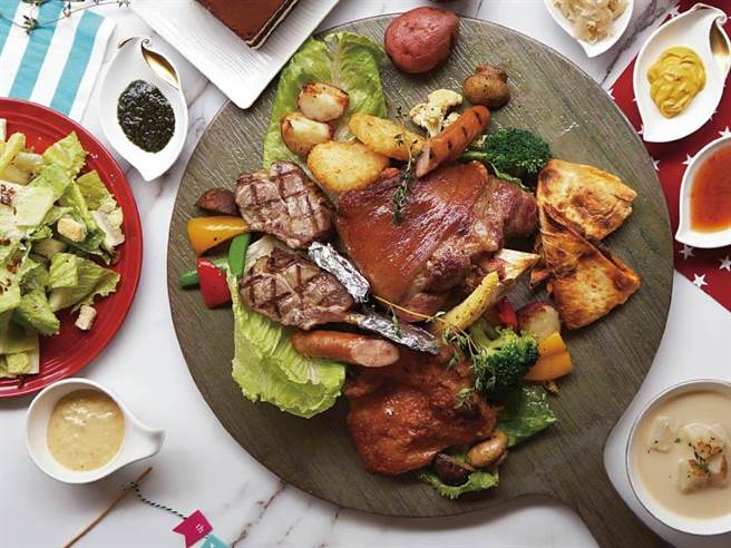 组合餐伯品廊。（ 台北神旺大饭店提供）