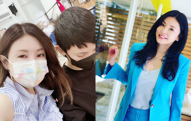 何如芸的兒子在新加坡打BNT疫苗。（圖／FB@何如芸）