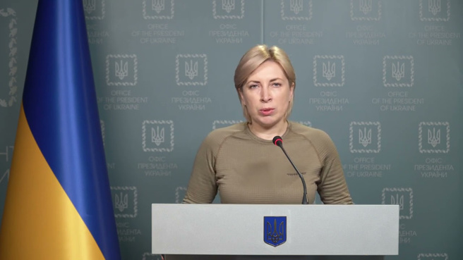 乌克兰副总理 韦列舒克说，已完成第5次乌俄换俘工作。(图/乌克兰总统府)