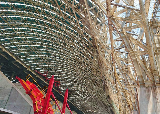 中龙公司产品SM570之美－中龙室内料仓SM570桁架结构。图／中龙钢铁提供