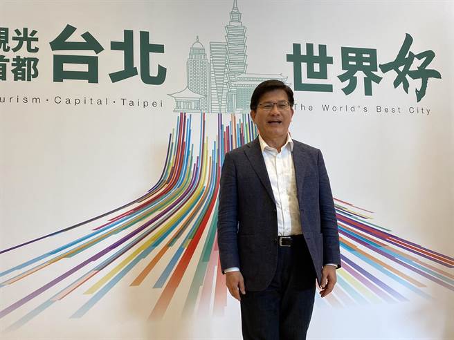 林佳龙今日出席「观光首都，台北世界好」论坛时，松口参选北市「准备中」。（陈佑诚摄）