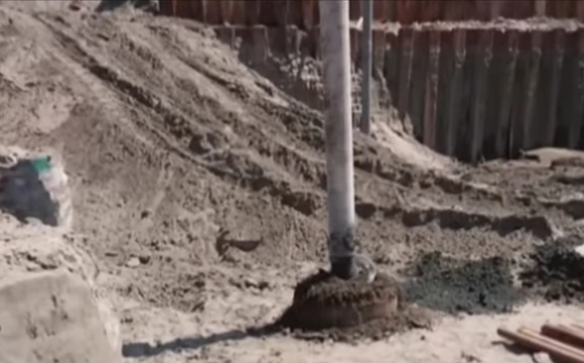 台电台中火力发电厂煤仓基桩工程传出弊案，承包厂商涉嫌偽造浮报出厂单及偷工减料等，台中地检署搜索带回10多人进行调查，公司郑姓负责人及于姓员工各以50万及10 万元交保。（民眾提供）