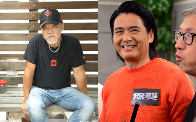 廖駿雄（左）是香港劇集的金牌綠葉，同時還是周潤發（右）的朋友。（圖／社外提供、微博）