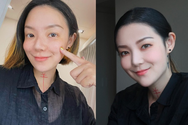 欧阳靖提醒大家不要忘了口罩下的笑容。（图／取自欧阳靖脸书）