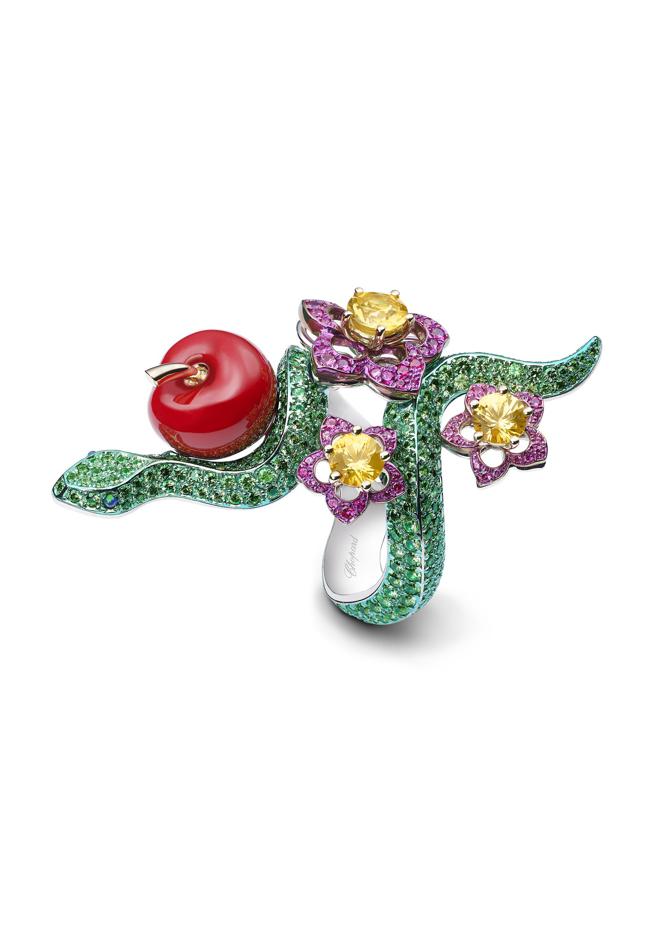 萧邦动物世界系列伊甸园 「蛇」戒指，251万元。（CHOPARD提供）