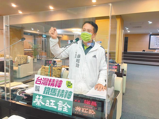 台南市议员蔡旺诠质询时，披露某高中日前毕业旅行时，传出领队性骚扰女学生案件。（蔡旺诠提供／洪荣志台南传真）