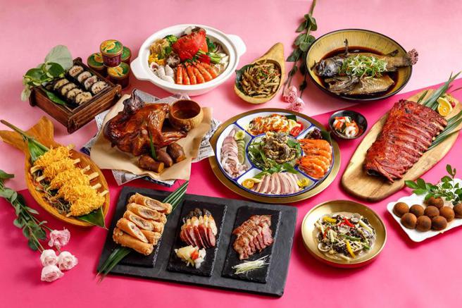 （搶母親節商機，「芭達桑原住民主題餐廳」推出8-10人份的「海派媽咪饗食宴」除了內用，另可客製化為外帶組，讓媽媽在家也能防疫享大餐。圖／芭達桑原住民主題餐廳提供）