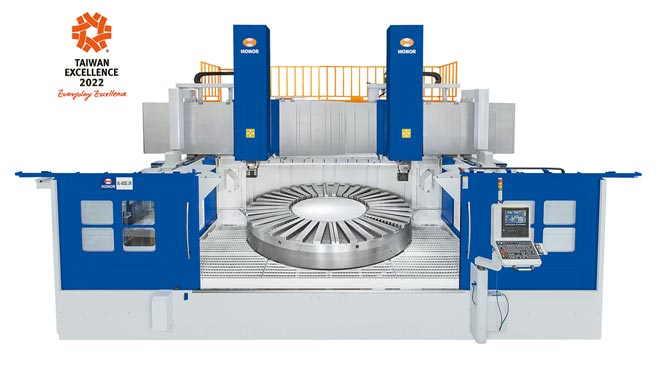 荣田精机VL-400C-2R风力发电机加工设备荣获2022台湾精品奖。图／业者提供