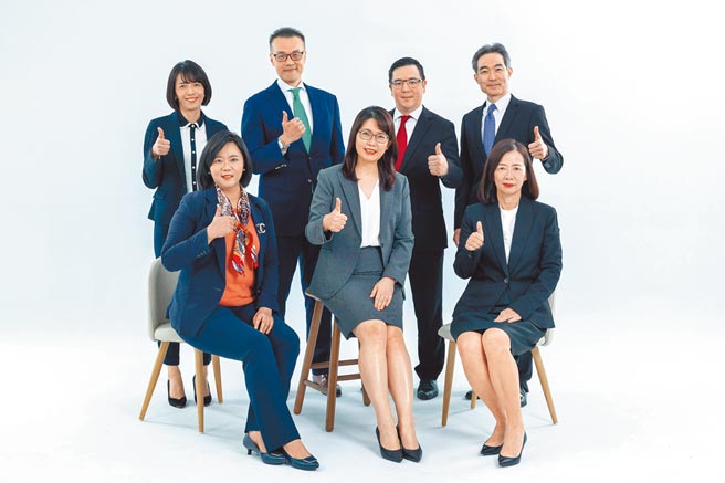 滙丰银行财富管理暨个人金融事业处副总经理叶清玉（前排中）率财管团队。（业者提供）