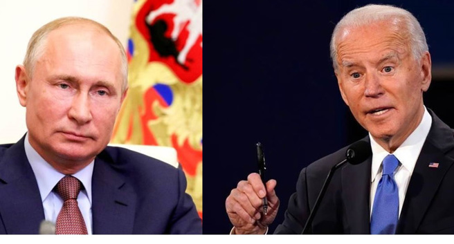 俄羅斯總統普丁（左圖）、美國總統拜登（右圖）。（資料照／TPG、達志影像）