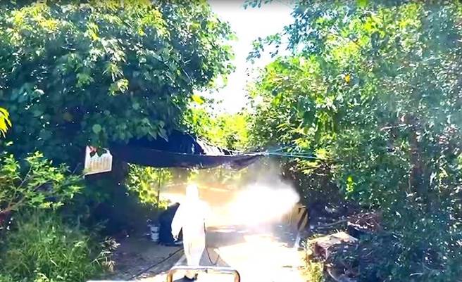 屏县府在确诊者足迹完成清消。(屏县府提供)